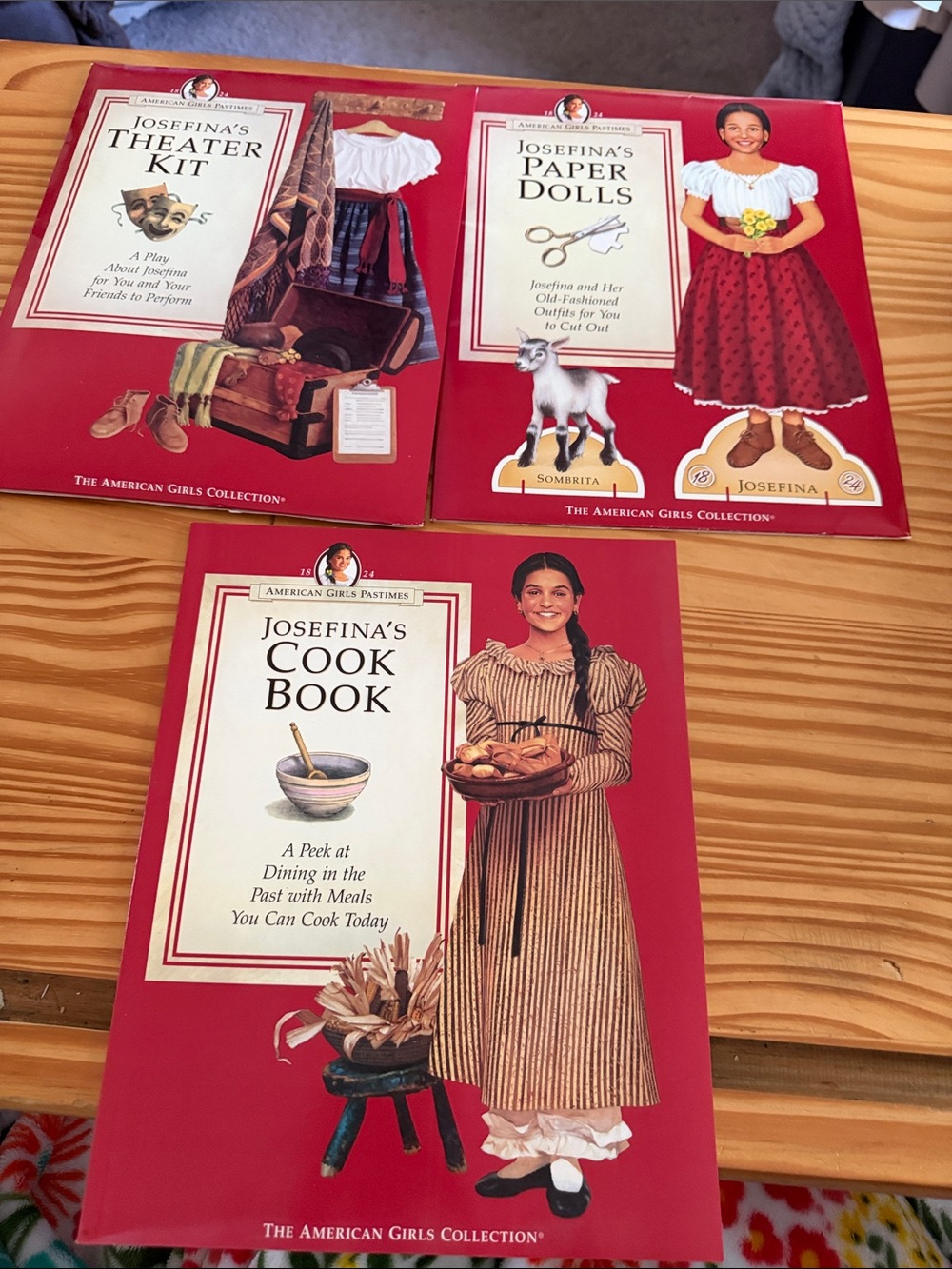 American Girl Josefina Set: Cook Book, Paper Dolls, Theater Kit Unused/Uncut
